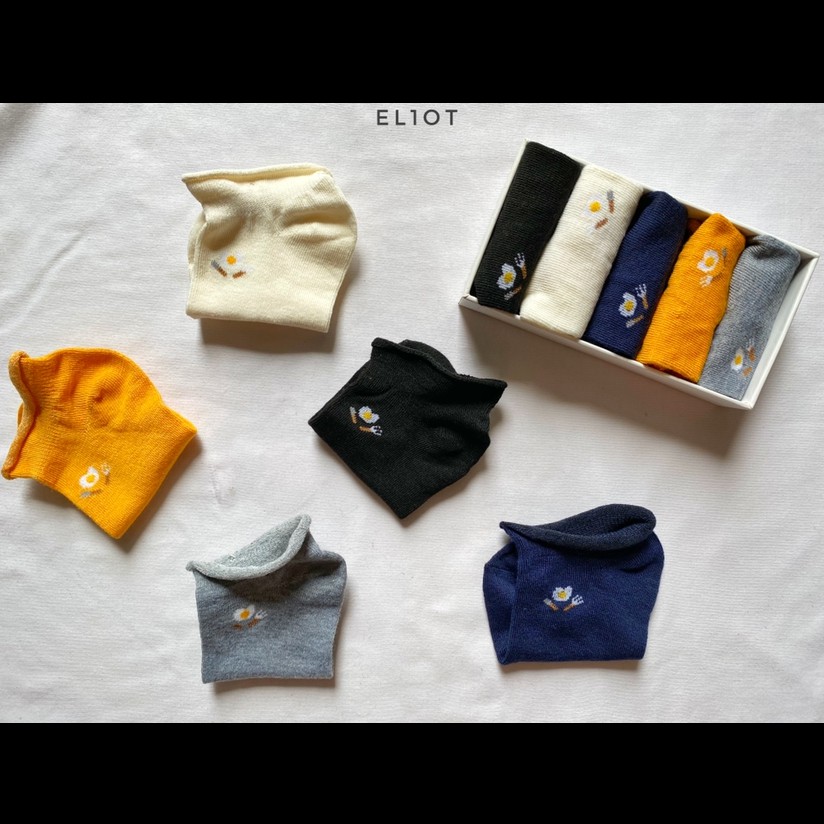 Tất, vớ nhún ngắn cổ trứng rán Hàn Quốc