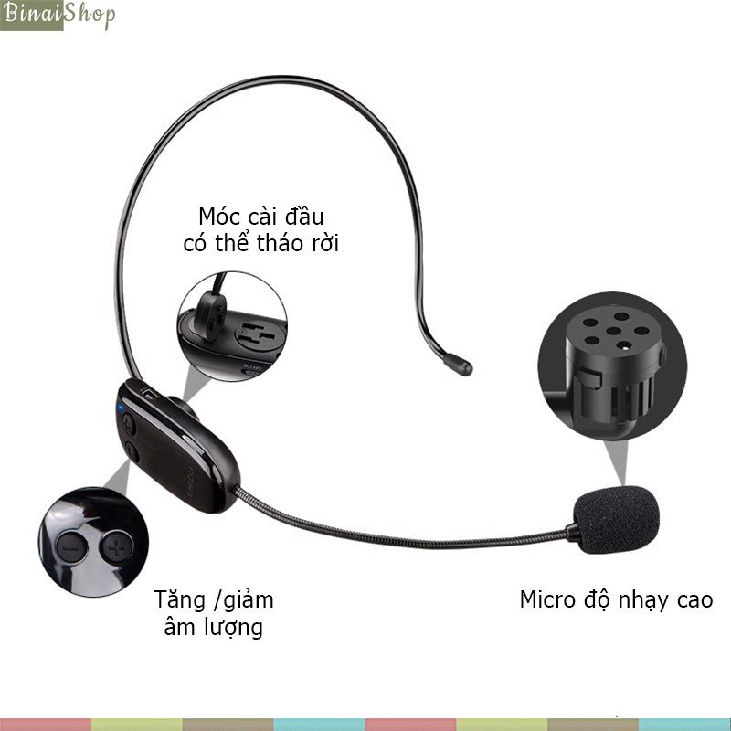 Máy trợ giảng không dây, có bluetooth Shidu SD-S613 UHF