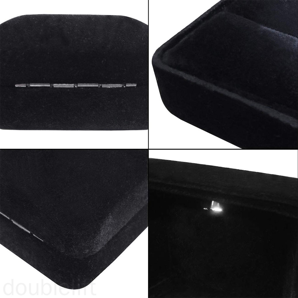 Hộp Đựng Nhẫn Cưới Bằng Nhung Có Đèn Led