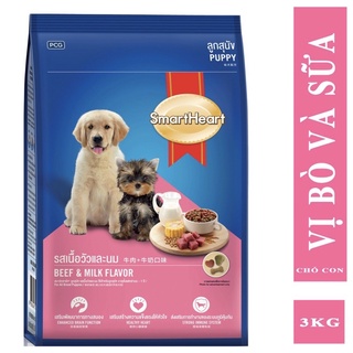 Thức ăn hạt smartheart chó con vị sữa 3kg