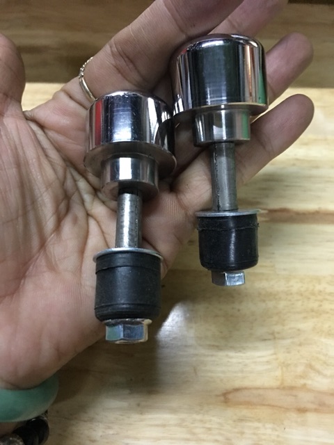 Cặp Gù Wave inox đặc 304 chân dài cho các loại xe