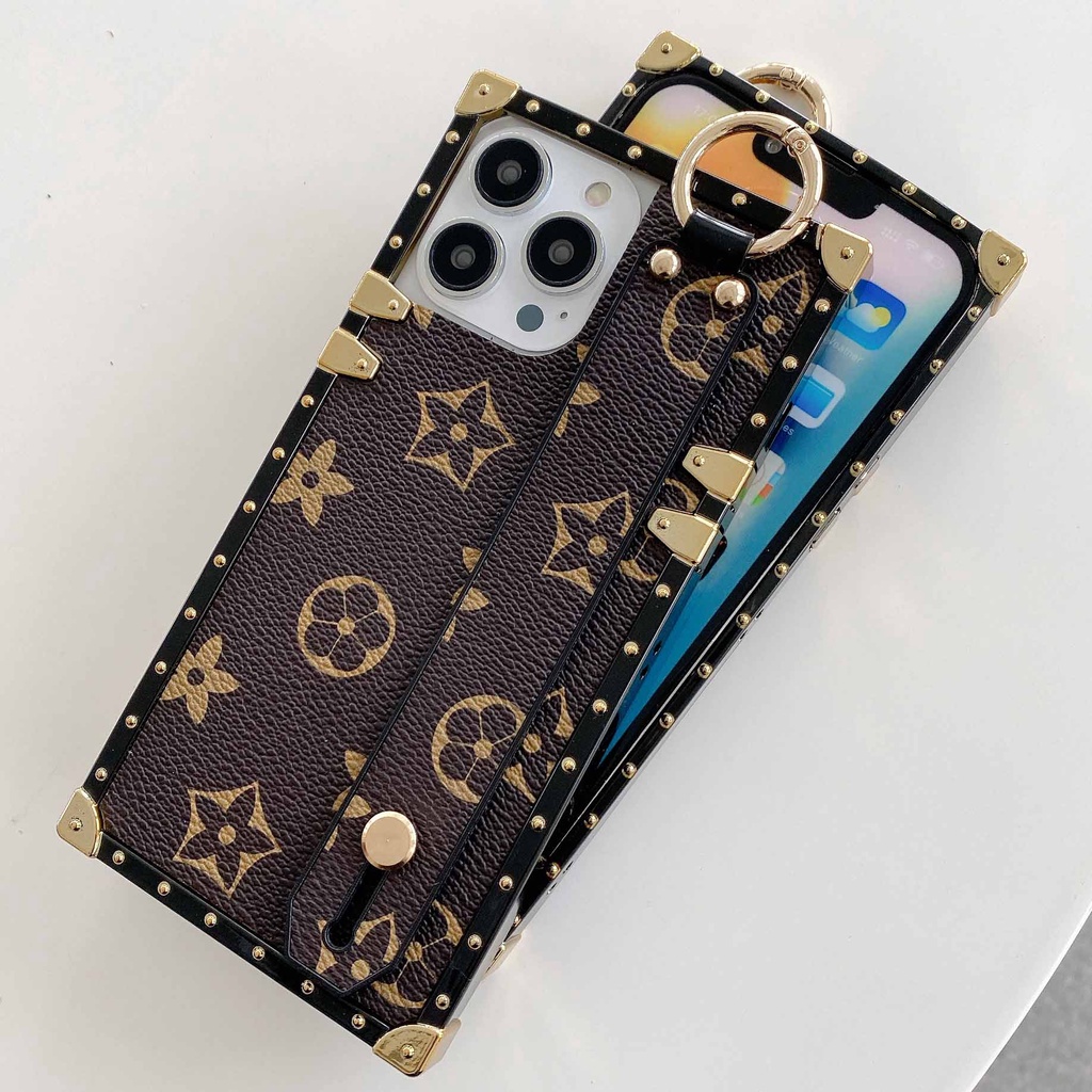 Ốp Điện Thoại Bằng Da Có Dây Vòng Tay Cho iPhone 13promax 12 11 xsmax xr xs 7P