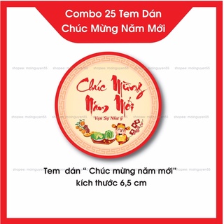 Combo 25 tem tết, tem chúc mừng năm mới