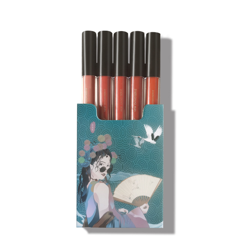 (Hàng Mới Về) Set 5 Son Kem Lì Mịn Mượt Như Nhung Lâu Trôi Và Không Phai Với Thiết Kế Hình Điếu Thuốc Sáng Tạo | BigBuy360 - bigbuy360.vn