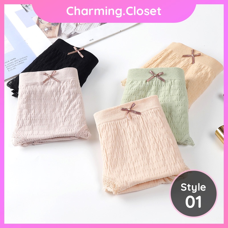 Quần Chip Nữ Cotton Tăm Kháng Khuẩn Freesize Mềm Mại, Quần Lót Cotton Nữ Phối Ren Nơ Ngọt Ngào Dễ Thương | BigBuy360 - bigbuy360.vn