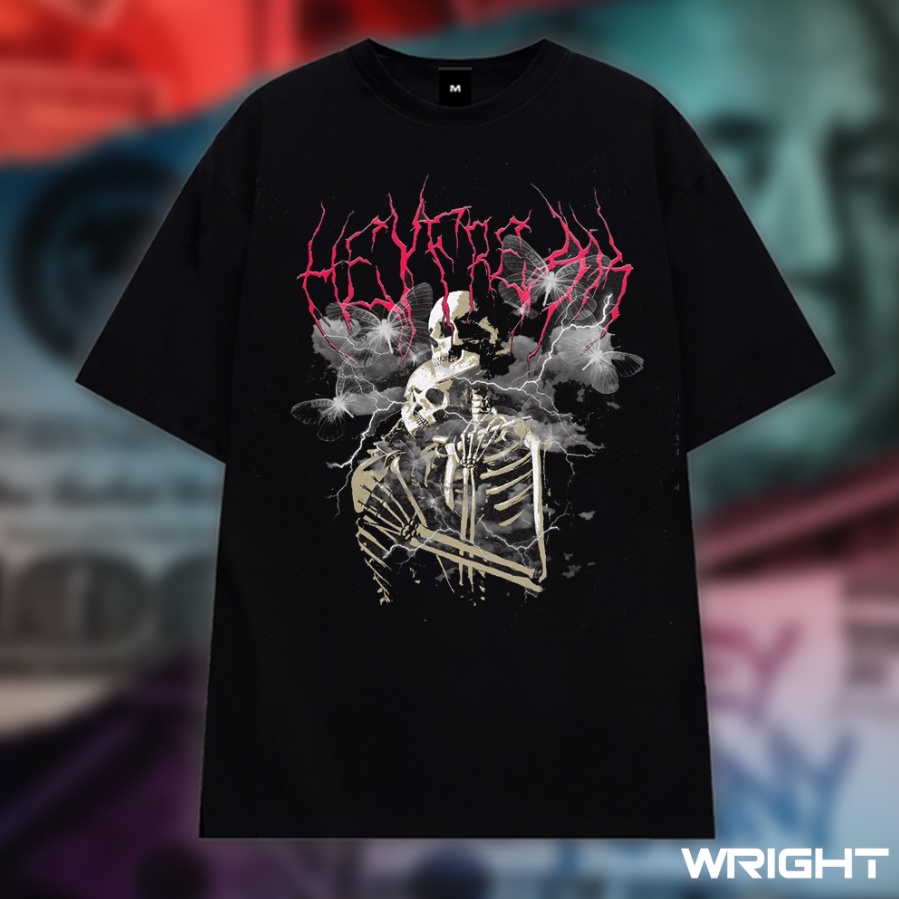 Áo thun unisex wright hey freak skull | BigBuy360 - bigbuy360.vn