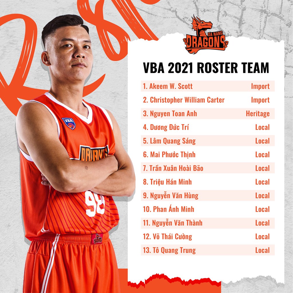 Áo bóng rổ Danang Dragons VBA 2021