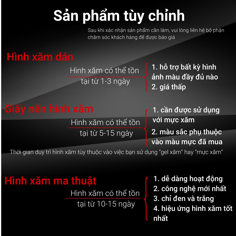 【SAI】Hình xăm tùy chỉnh, hình xăm dán, giấy nến hình xăm, hình xăm ma thuật, hình xăm huỳnh quang