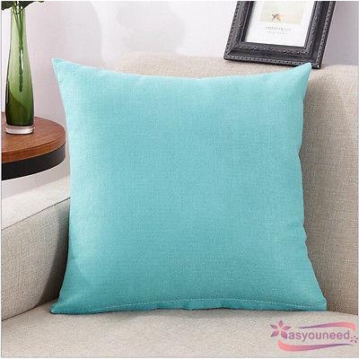 Vỏ gối sofa cotton mềm mại màu trơn đơn giản trang trí nhà lãng mạn