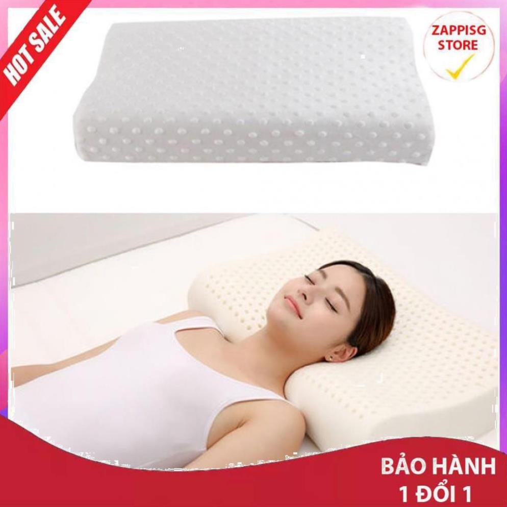 ✔️ Gối Cao Su Non Thiên Nhiên Người Lớn Cao Cấp - Chống Ngáy Ngủ, Giảm Đau Đầu, Đau Cột Sống Cổ