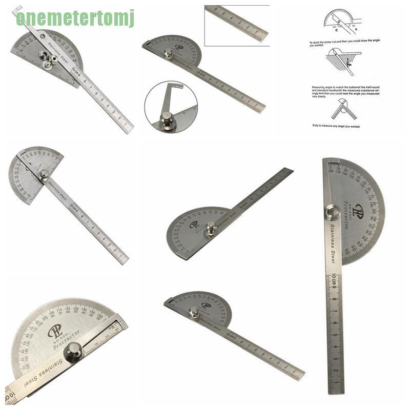 Thước Đo Góc Bằng Thép Không Gỉ 100mm 0-180 Độ