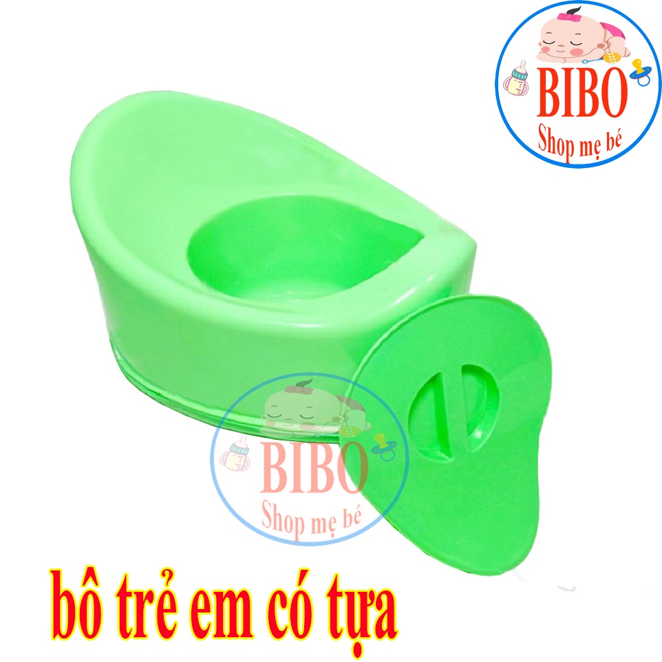 BÔ TRẺ EM, BÔ EM BÉ ĐI VỆ SINH CÓ NẮP ĐẬY, CÓ ĐIỂM TỰA