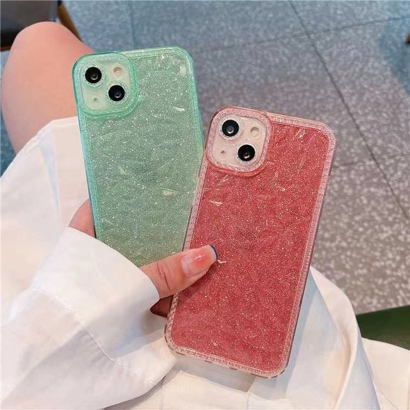 Ốp Điện Thoại Mềm Trong Suốt Chống Sốc Họa Tiết Kim Cương Cho iPhone 11 12 13 Pro Max XS X XR 7 8 plus