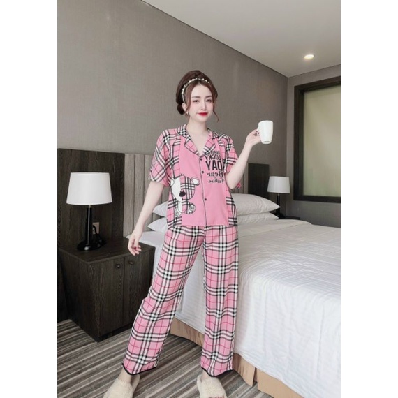 BỘ PIJAMA DÀI LỤA MANGO LOẠI 1, Tay cánh dơi siêu xinh