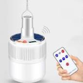 Bóng điện tích điện- Vừa sạc bằng năng lượng mặt trời - Vừa sạc bằng điện - có điều khiển, công suất 120W KM