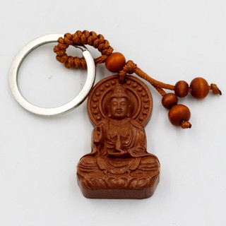 Móc khóa gỗ hình Quan Âm Bồ Tát