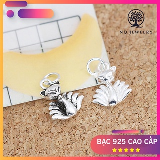 Charm bạc hình hồ ly chín đuôi treo
