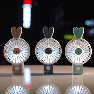Quạt Sạc Tích Điện Cầm Tay Mini Tai Thỏ Cực Yêu Có Thể Gập Gấp Thoải Mái Vô Cùng Tiện Lợi