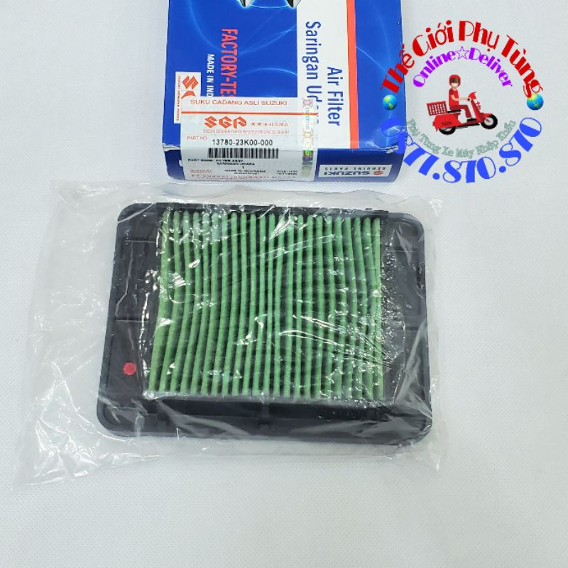 [Ảnh thật][Chính hãng] LỌC GIÓ GSX 150, BANDIT ZIN MỚI 13780-23K00-000