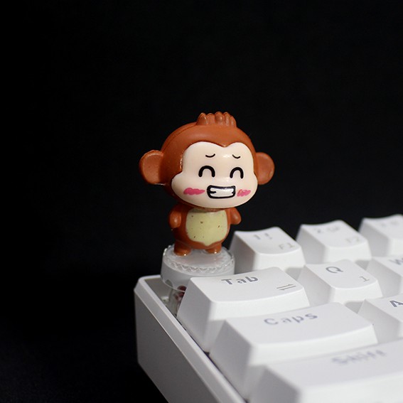 Keycap lẻ hình Khỉ con siêu quậy cực kỳ cute( Keycap Artisan )