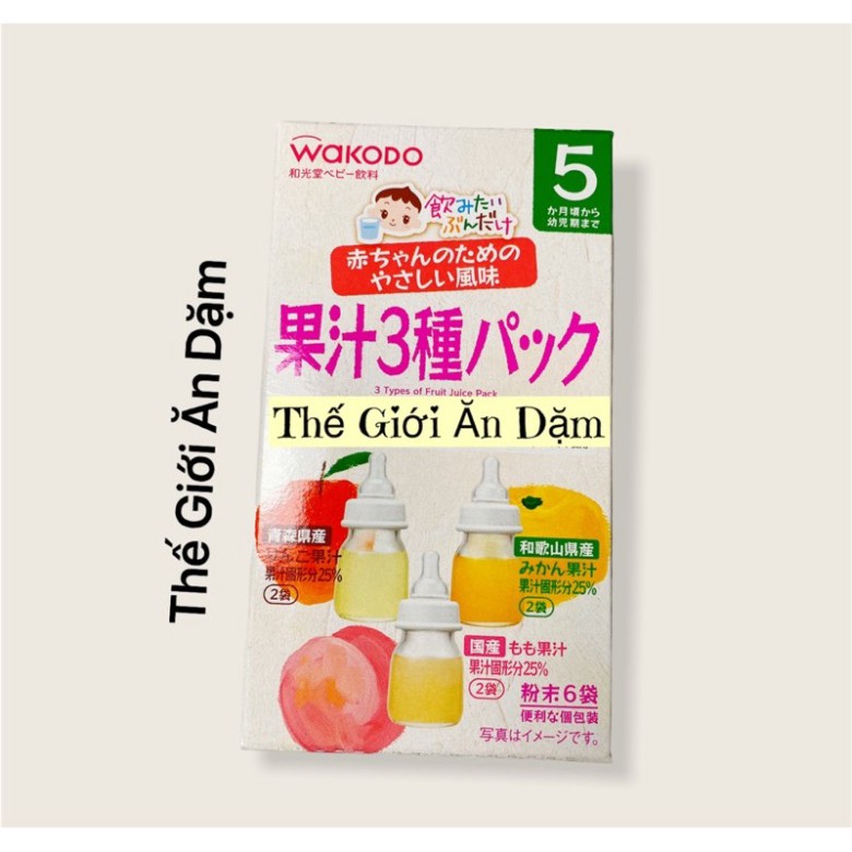 Trà Hoa Quả ( Trái Cây) Wakodo Cho bé ăn dặm 5m+ (Thế Giới Ăn Dặm)