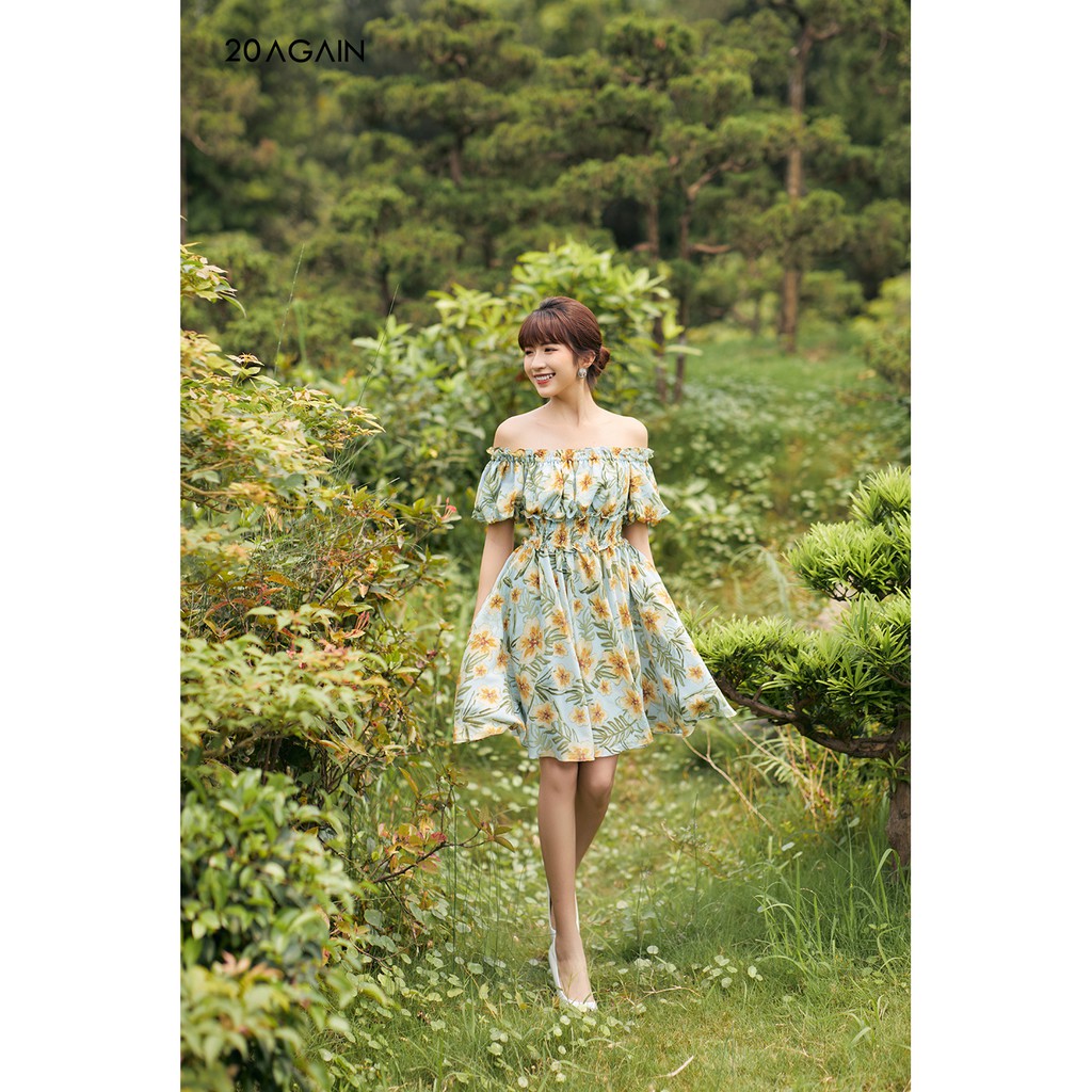 Đầm xòe chun eo 20AGAIN DEA1577 | BigBuy360 - bigbuy360.vn