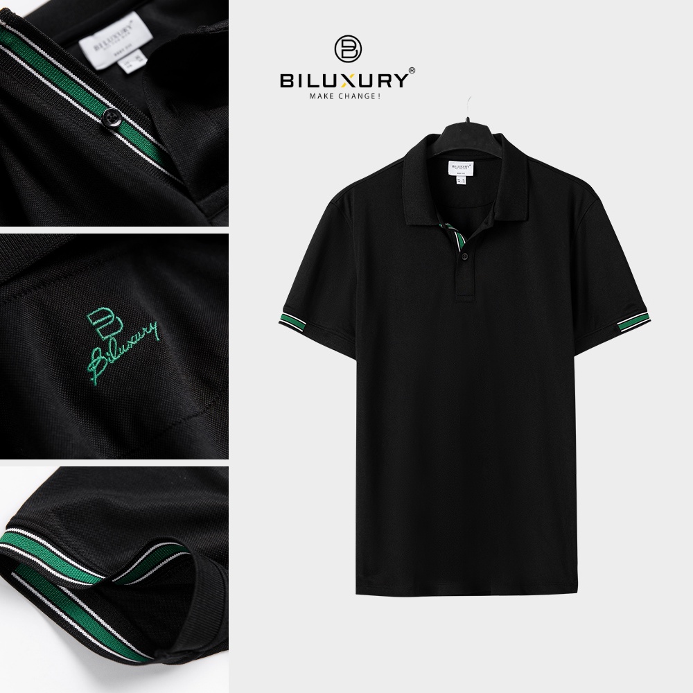 Áo thun polo nam Biluxury form chuẩn slimfit chống nhăn chất vải siêu mềm tôn dáng 6APCT016