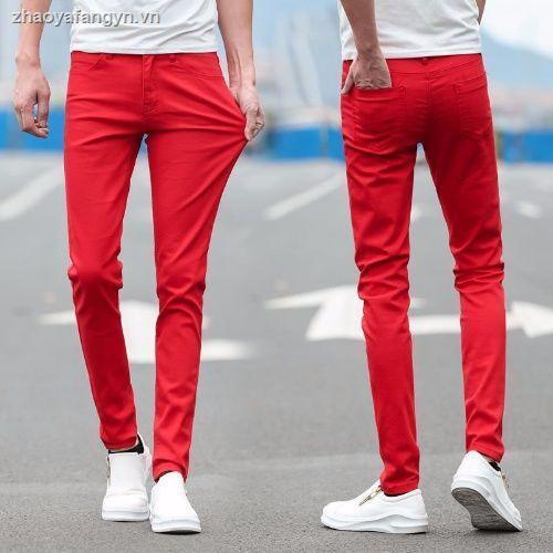 Quần jean ôm siêu co giãn nhiều màu tùy chọn thời trang mùa hè cho nam