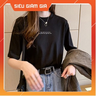 Áo thun Quảng Châu cổ tròn in chữ