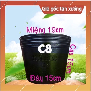 Chậu nhựa đen C8
