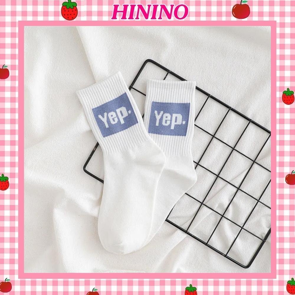 Tất nữ in hình chữ YEP phong cách Hàn Quốc TN28