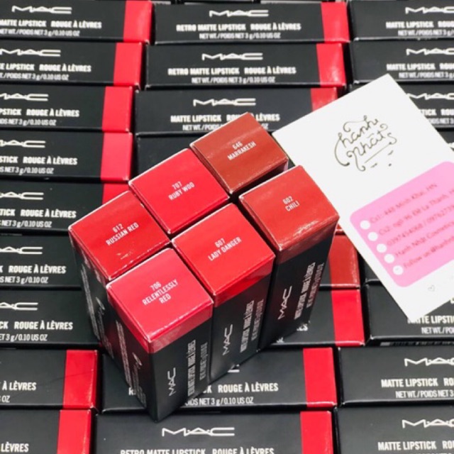 SON MAC RETRO MATTE HẠNH NHẬT COSMETICS