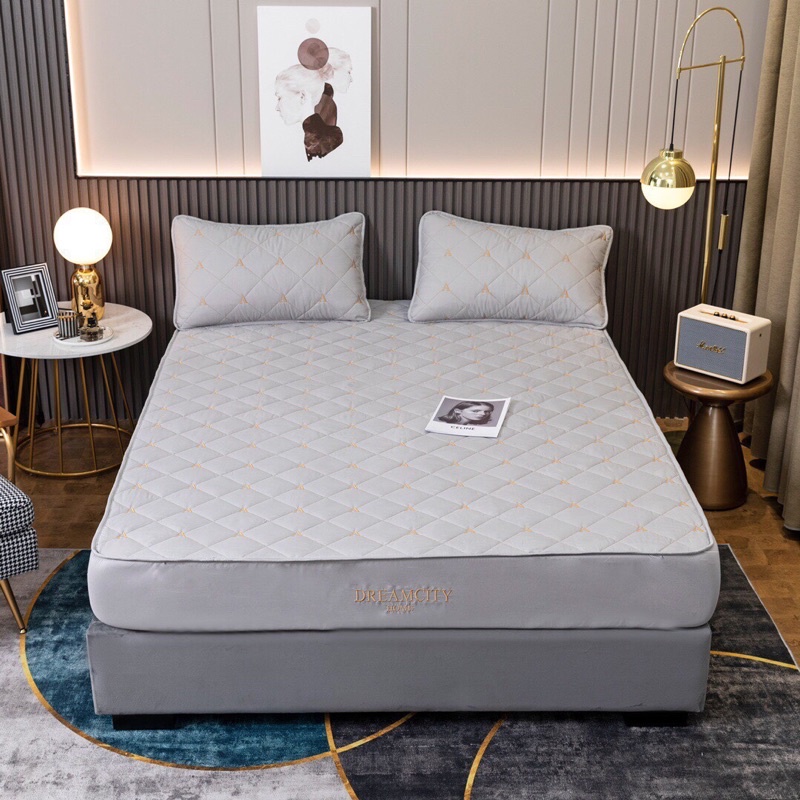SÉT GA GỐI BỌC NỆM COTTONG HỮU CƠ PHIÊN BẢN DREAMCITY(tặng kèm 2 vỏ gối)
