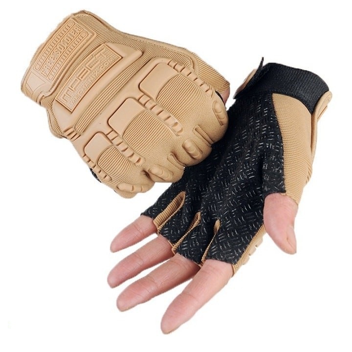 Găng tay, bao tay nam cụt ngón bảo vệ mu bàn tay và tăng độ bám Mechanix Mpact 1