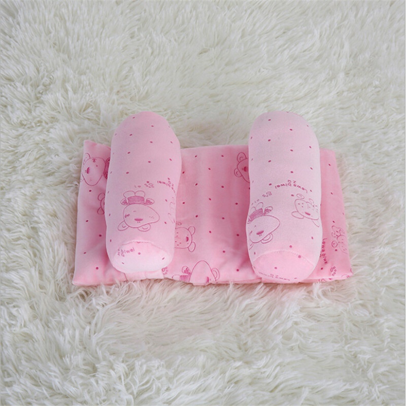 Gối cotton định hình kê đầu chống lăn bảo vệ an toàn thoải mái dành cho trẻ sơ sinh