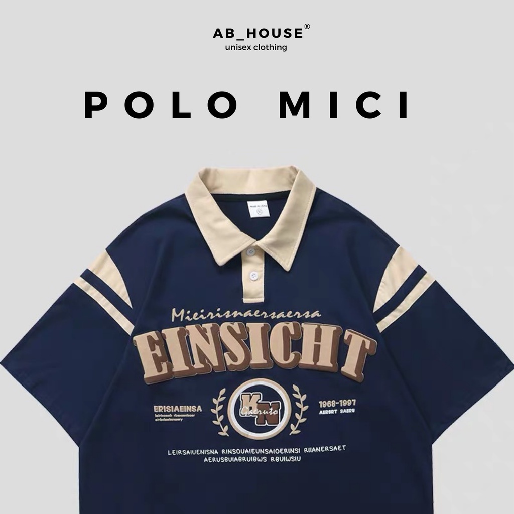 Áo thun Polo MICI form rộng unisex nam nữ (Ảnh thật/Có sẵn)
