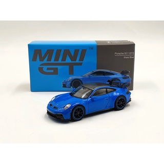 Xe mô hình porsche 911 gt3 blue lhd 1:64 minigt