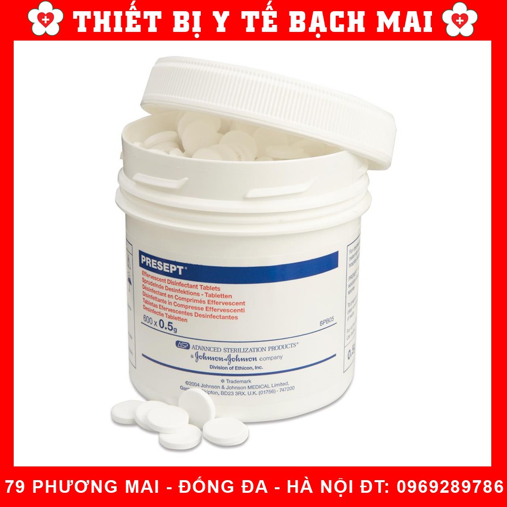 Hóa Chất Sát Khuẩn Presept, Khử Trùng [Hộp 100 Viên]