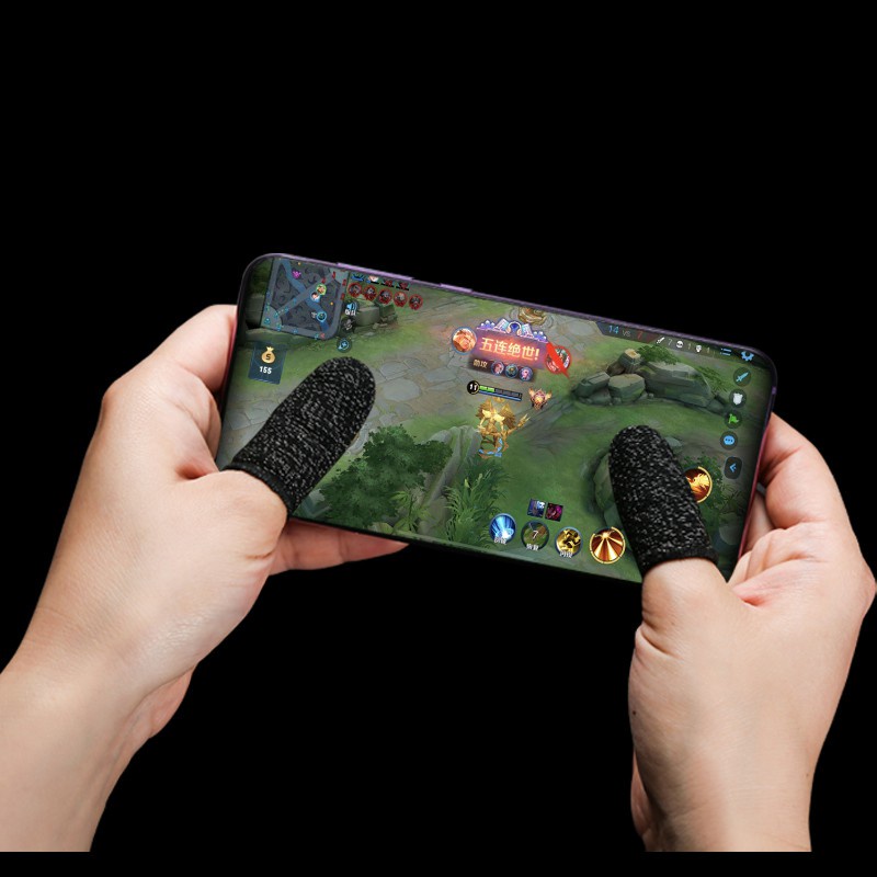 Set 5 găng đeo ngón tay chơi Game chống mồ hôi chống trầy màn hình cảm ứng cho điện thoại thông minh iPhone Xiaomi Huawei Samsung