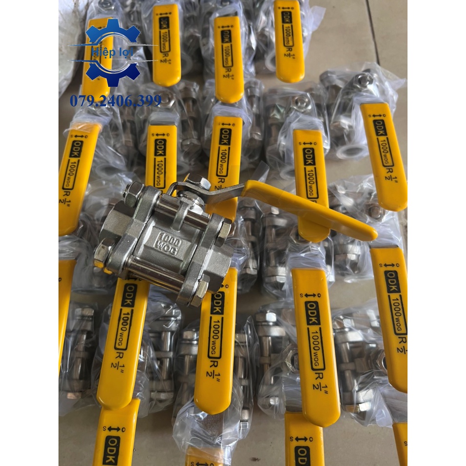 Van bi inox 3 thân gạt tay - Van khóa bi inox gạt tay 3 thân