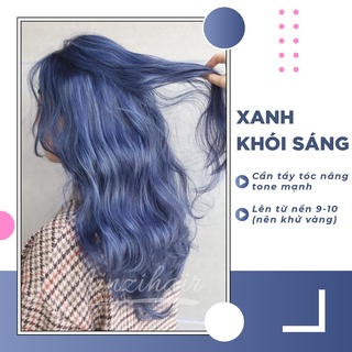 [CHÍNH HÃNG]Thuốc Nhuộm Tóc Màu Xanh Khói Sáng - Smoky Blue [ĐÃ KÈM TẨY TÓC]
