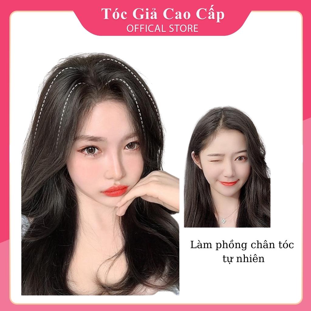 Tóc giả kẹp phồng chân tóc nữ phong cách hàn quốc 20cm.