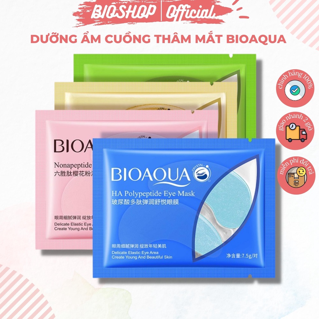 Mặt nạ giảm thâm mắt collgen Bioaqua