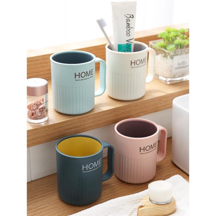 Cốc Đánh Răng Có Quai Chữ Home Cao Cấp Đa Năng