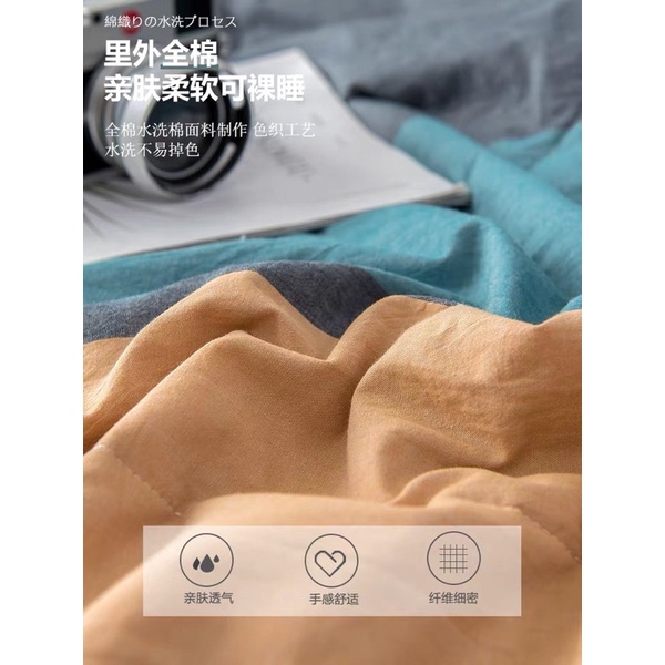 Bộ Chăn Ga Gối Cotton Tici Chăn Trần Hè Hàng Nội Địa Quảng Châu Nhập Khẩu 100% Chất Vải Siêu Mềm Mịn