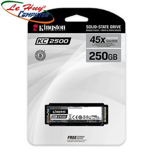 Ổ cứng SSD Kingston KC2500 250GB M.2 2280 NVMe PCIe Gen 3.0 x 4 - SKC2500M8/250G
