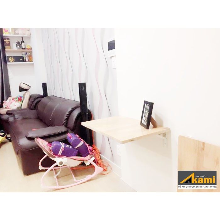 Bàn Gấp Treo Tường 40x60cm Gỗ Tự Nhiên Bản Lề Chịu Lực 60kg | BigBuy360 - bigbuy360.vn