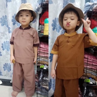 Đồ Lam Đi Chùa# 2Nút Phối Cho Bé Iu