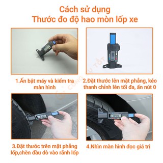 Thước Đo Độ Sâu, Độ Mòn Lốp Xe.