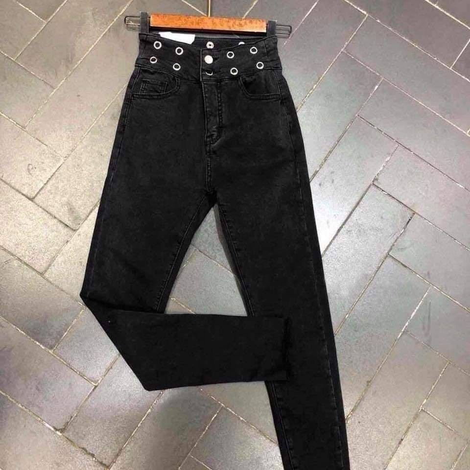 quần jean nữ lưng siêu cao 6 khuyên cs323